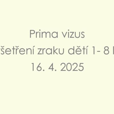 Vyšetření zraku dětí v Amos centru
